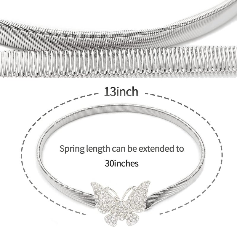 LLPMutu 4Pack Aluminum Alloy Spring Design Curtain Tiebacks - Leaf Carving Design Curtain Ties for Drapes - Modern Style Holdbacks (Silver Butterfly) - Image 2